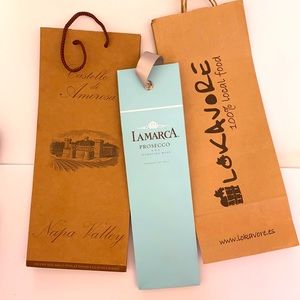 Set of 3 Wine Gift Totes Napa Valley, Lokavore, Lamarca